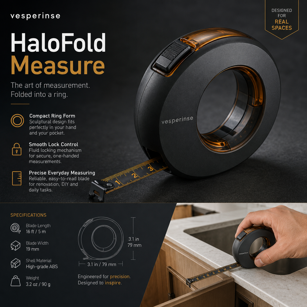 Vesperinse™ HaloFold Radius Measuring Reel