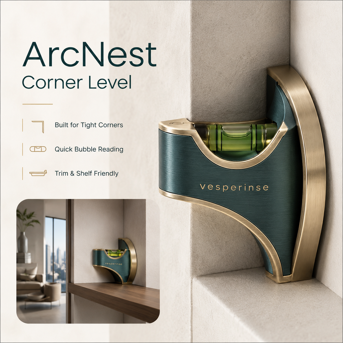 Vesperinse™ ArcNest Corner Balance Level