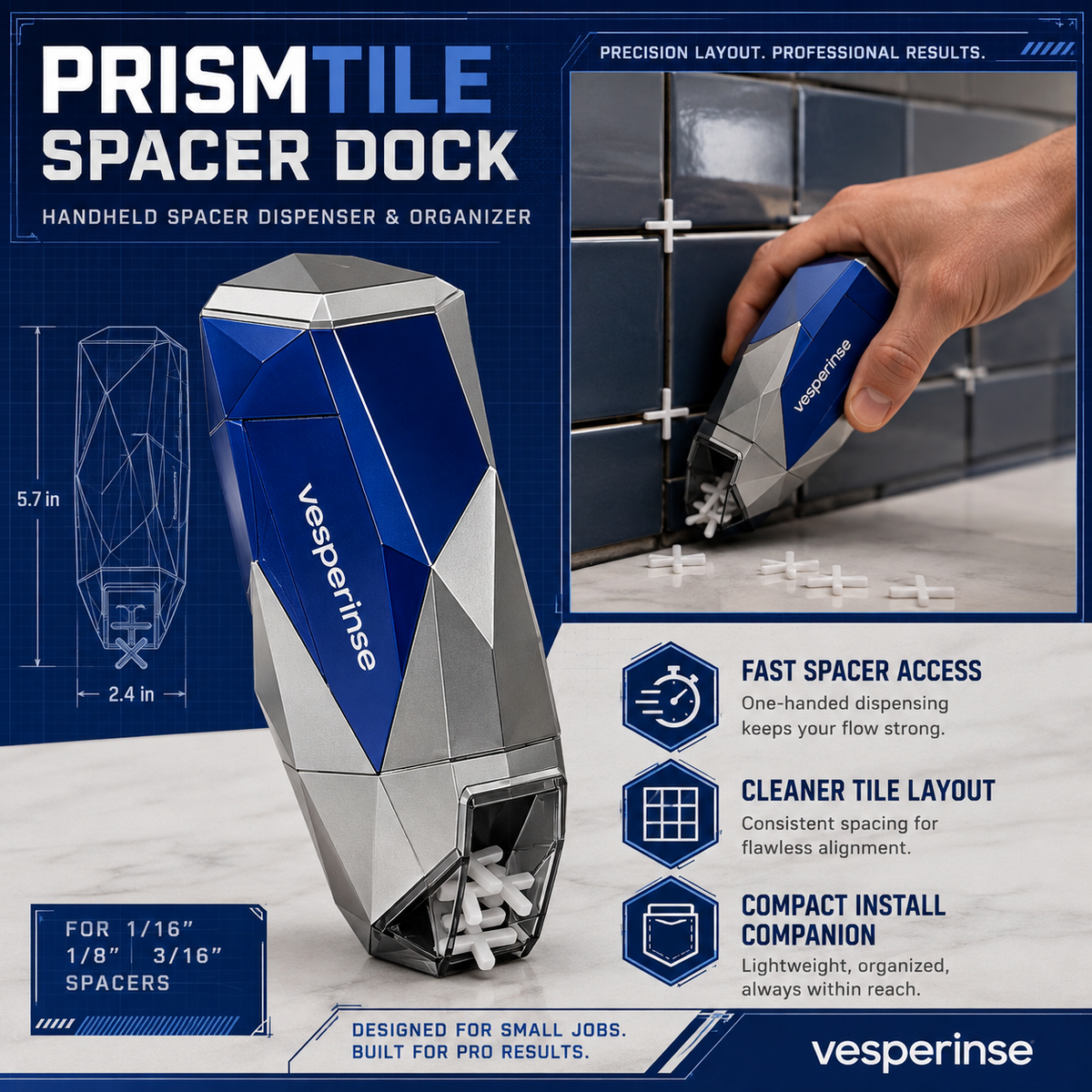 Vesperinse™ PrismTile Spacer Dock